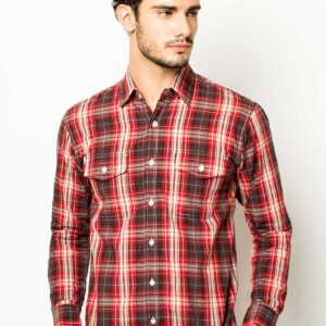 Kemeja Cotton Crimson Beige